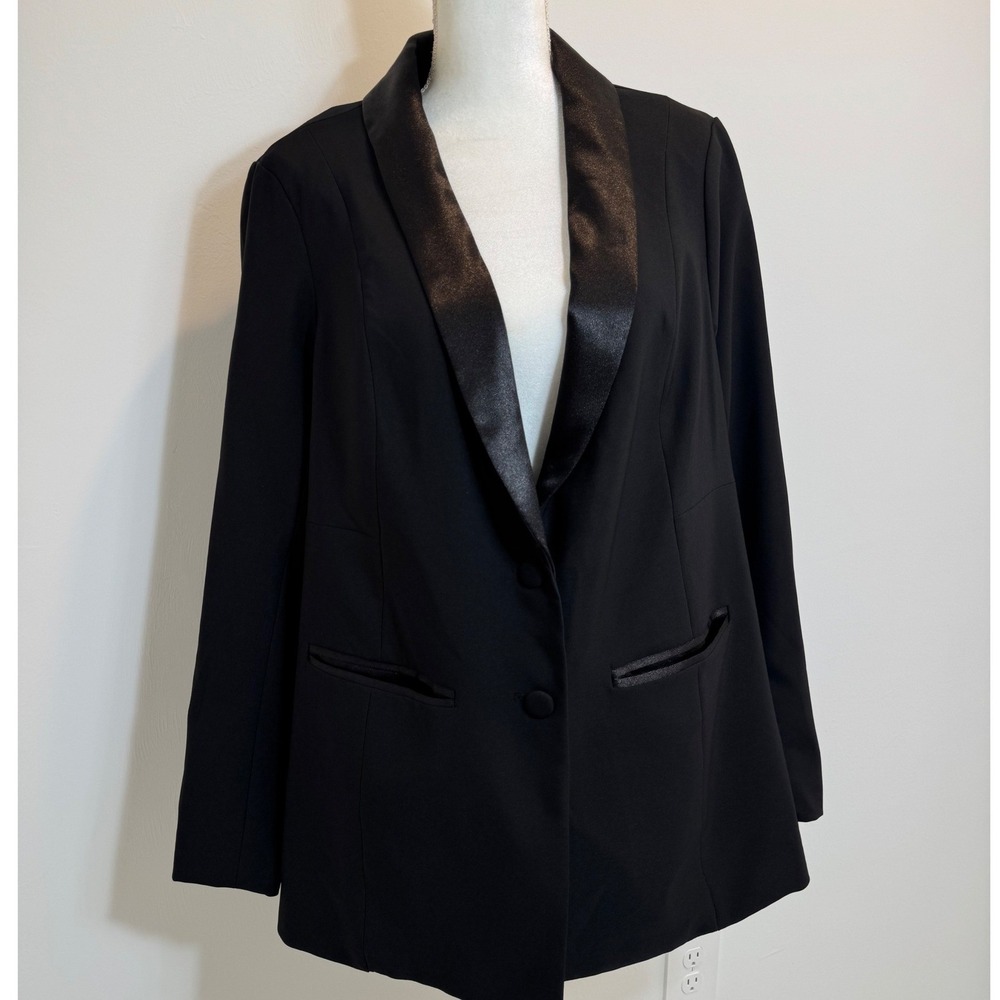 Torrid all Black womens blazer dark academia goth size XL